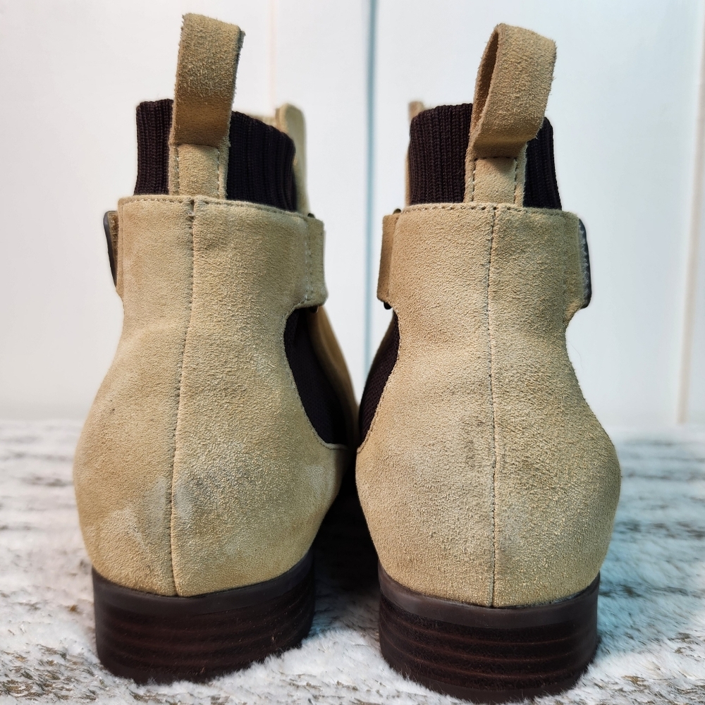 Spenco "Park Avenue" Suede Chelsea Ankle Boot Wheat Cream Tan | Women's Size 10D - Picture 5 of 13